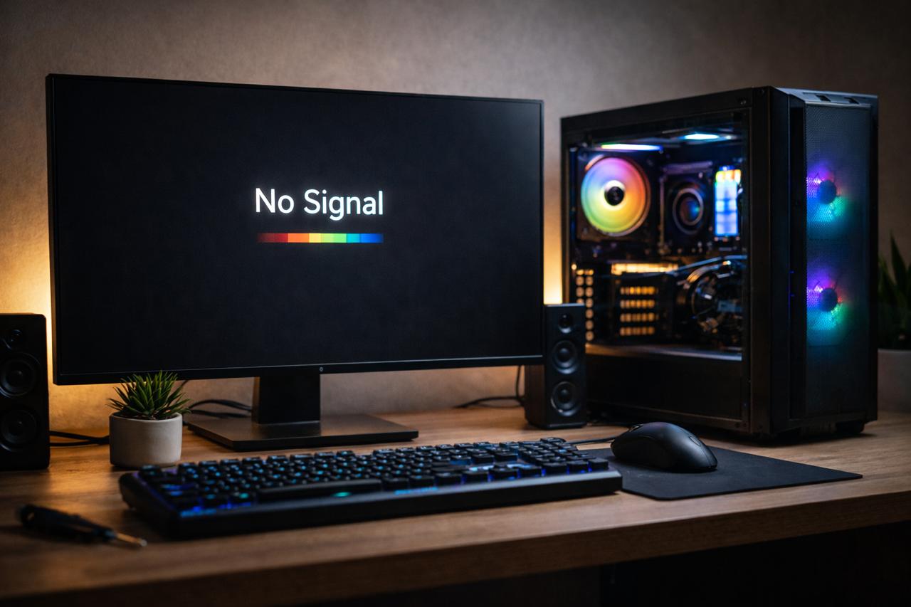 PC Turning on but no display on monitor