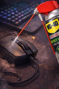 Mouse cleaning spray