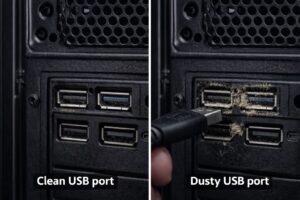 Clean USB ports. 