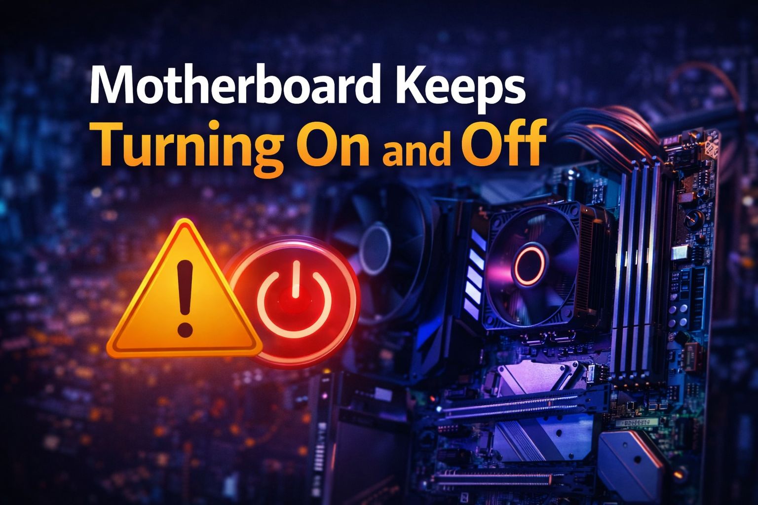 Motherboard keeps turning on and off