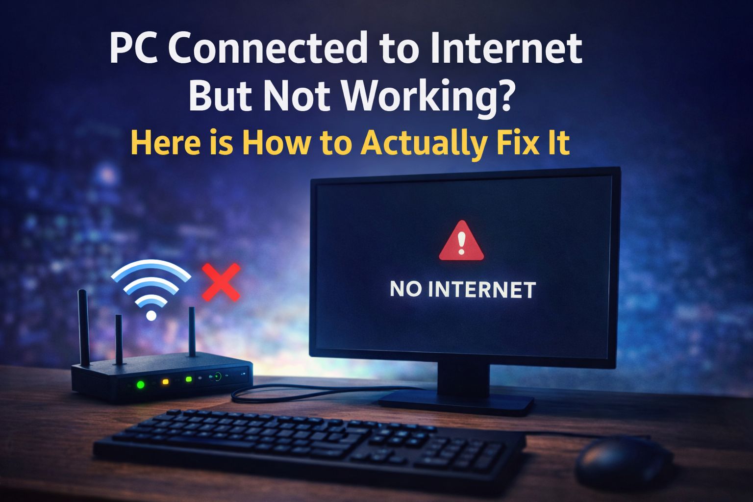 PC Connected to Internet But Not Working