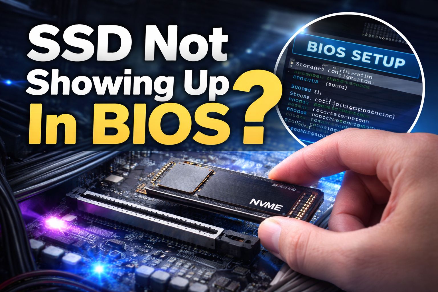 SSD Not Showing Up In BIOS